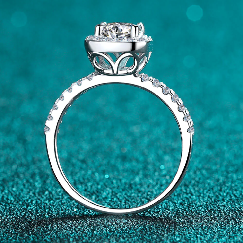 Sterling Silver Cz Engagement Ring.