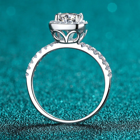 Sterling Silver Cz Engagement Ring.