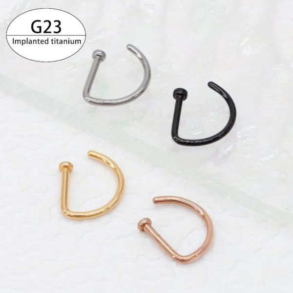 Stainless Steel Fake Clip on Nose Ring No piercing needed.