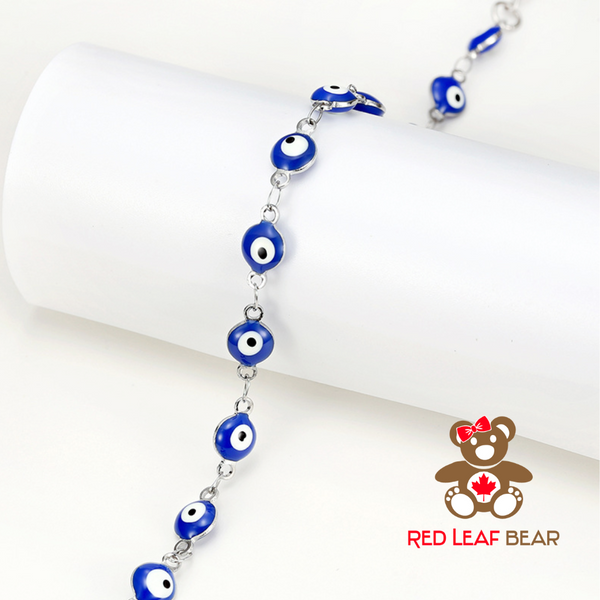 Evil Eye Lucky Charm Bracelet in Stainless Steel