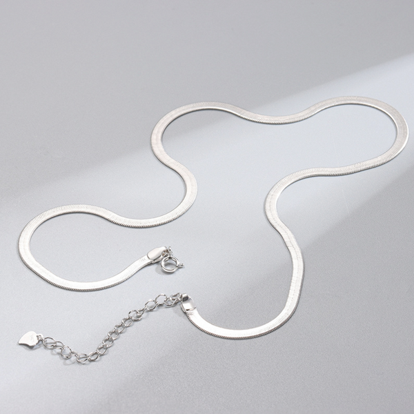 Solid Sterling Silver Snake Herringbone Snake Chain