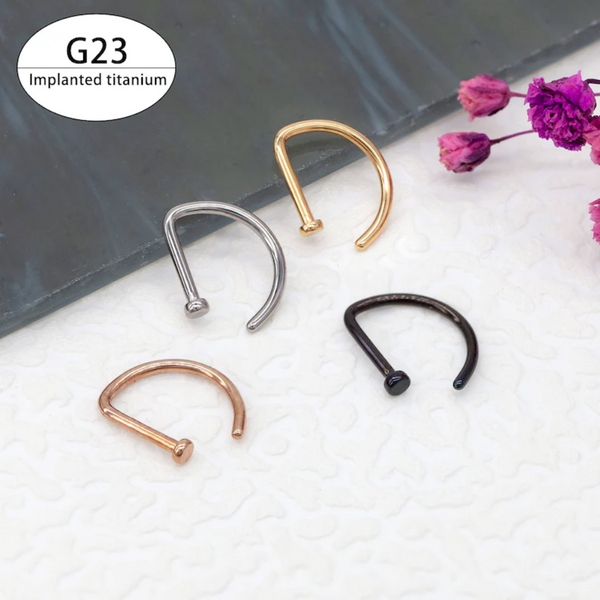 Stainless Steel Fake Clip on Nose Ring No piercing needed.