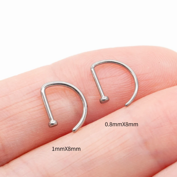 Stainless Steel Fake Clip on Nose Ring No piercing needed.