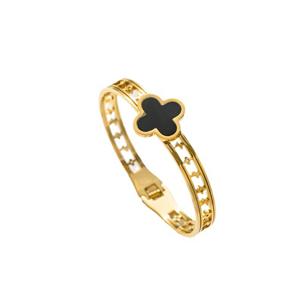 18k Gold Plated Stainless Steel Bangle Bracelet Anti-tarnish and water resistant