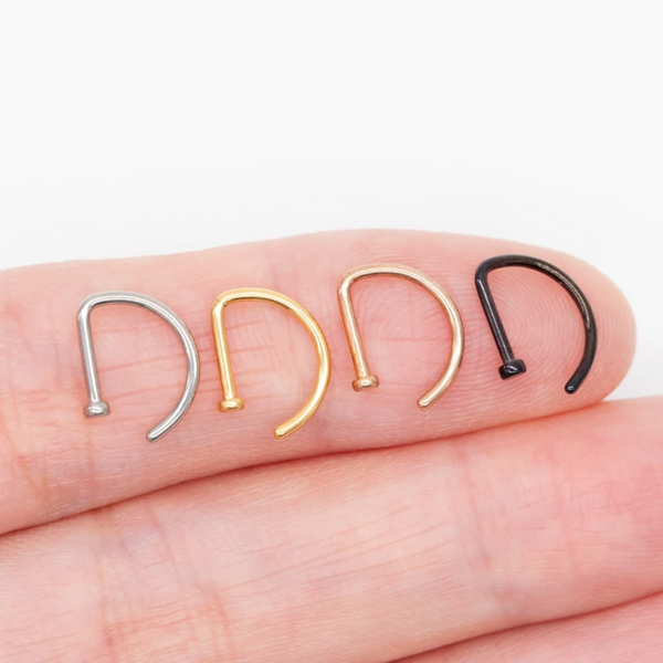 Stainless Steel Fake Clip on Nose Ring No piercing needed.