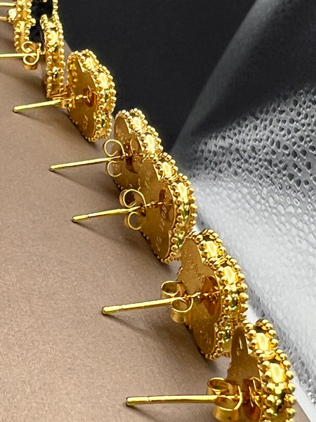18k Gold Plated Clover Earrings