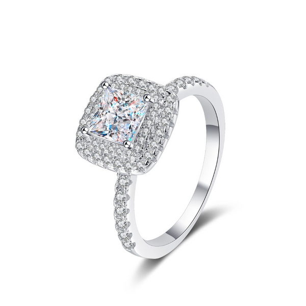 S925 Sterling Silver Engagement Promise Ring.