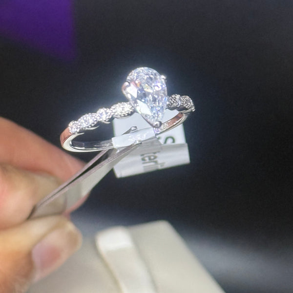 Solid Sterling Silver Engagement Ring