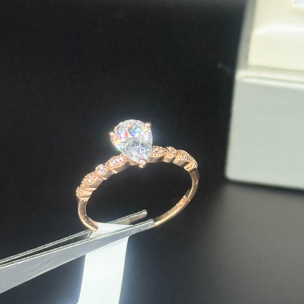 Solid Sterling Silver Engagement Ring