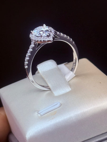 Solid Sterling Silver Engagement Ring