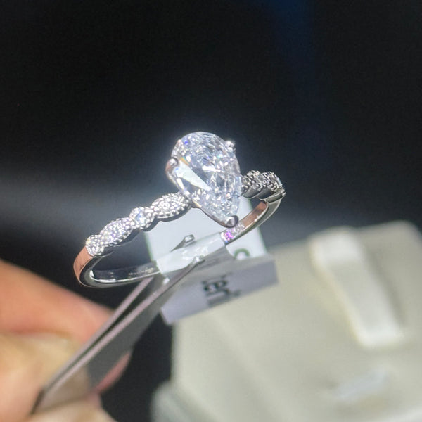 Solid Sterling Silver Engagement Ring