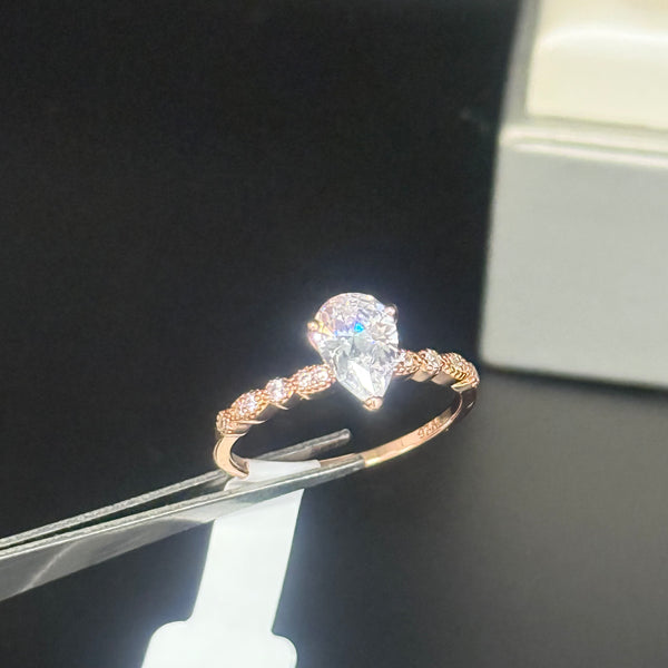 Solid Sterling Silver Engagement Ring