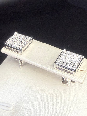 Moissanite Diamond Studs Earring. Pass Diamond Test