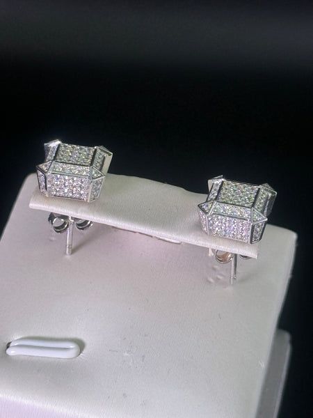 Iced 0.05 Moissanite Diamond Studs Earring. Pass Diamond Test