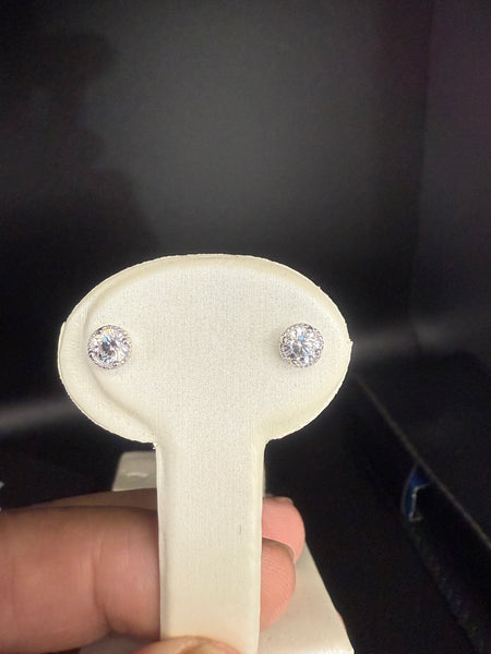 4mm Sterling Silver Unisex Stud Earrings.