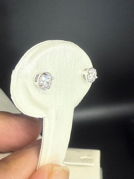4mm Sterling Silver Unisex Stud Earrings.