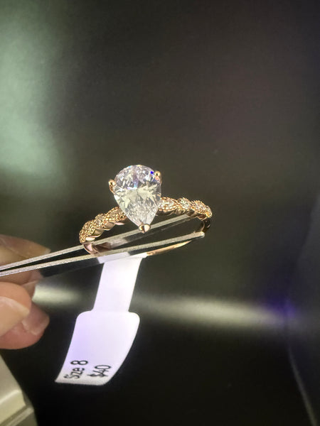 Solid Sterling Silver Engagement Ring