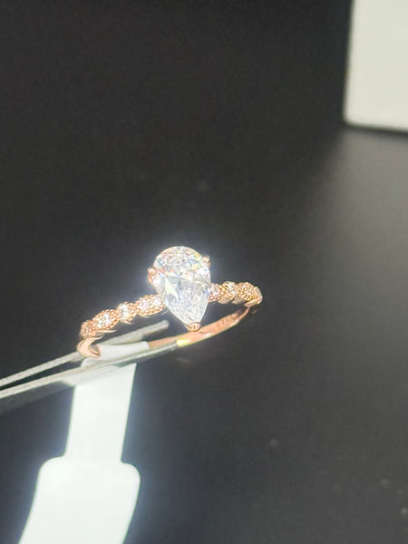 Solid Sterling Silver Engagement Ring