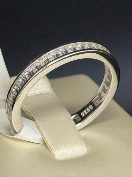 Sterling Silver Full Eternity Band Ring