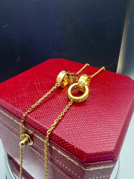 18k Gold Plated Love Ring Chain Bracelet