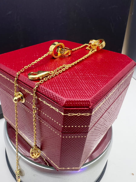 18k Gold Plated Love Ring Chain Bracelet