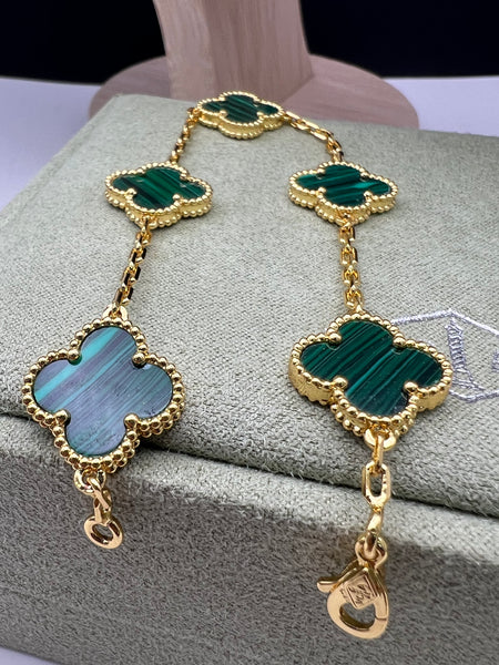 Alhambra 18k Gold Plated 5 Motifs Bracelet