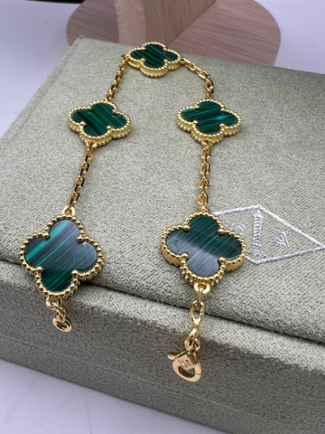 Alhambra 18k Gold Plated 5 Motifs Bracelet