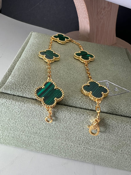 Alhambra 18k Gold Plated 5 Motifs Bracelet