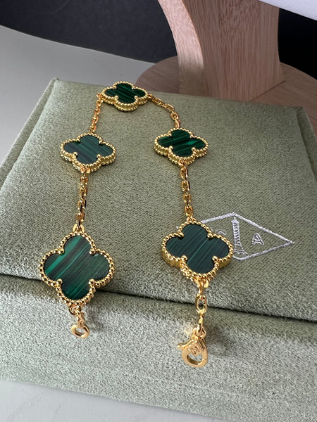 Alhambra 18k Gold Plated 5 Motifs Bracelet