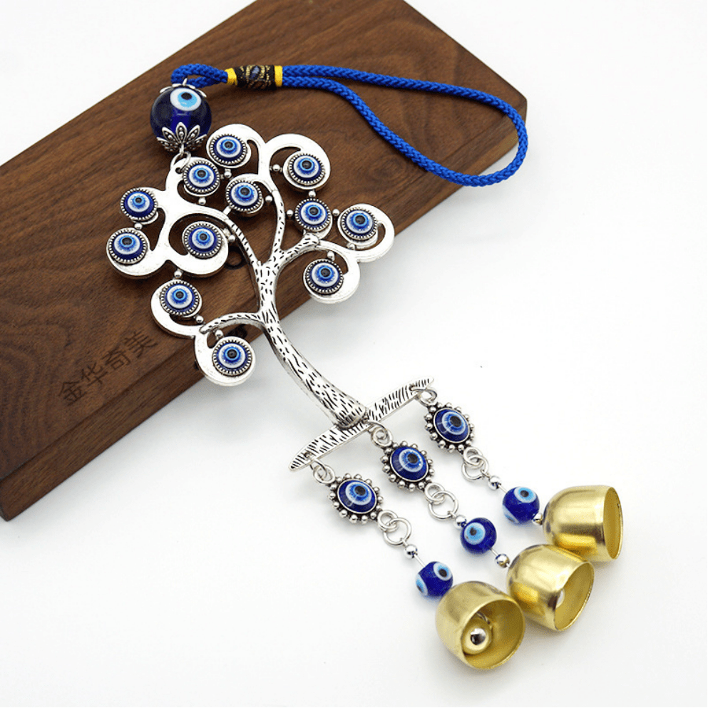 Red Leaf Bear - FREE Shipping Over $75 - Something for Everyone evil eye Evil Eye Hanging Family Tree Blue Evil Eye Amulet Home Wall Decoration for Protection (Wind Chimes)