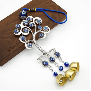 Red Leaf Bear - FREE Shipping Over $75 - Something for Everyone evil eye Evil Eye Hanging Family Tree Blue Evil Eye Amulet Home Wall Decoration for Protection (Wind Chimes)