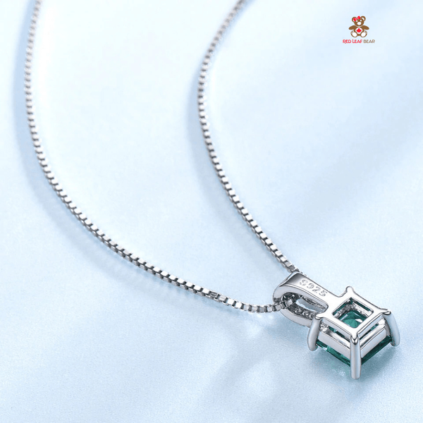 Red Leaf Bear - FREE Shipping Over $75 - Something for Everyone Sterling Silver Emerald Necklace