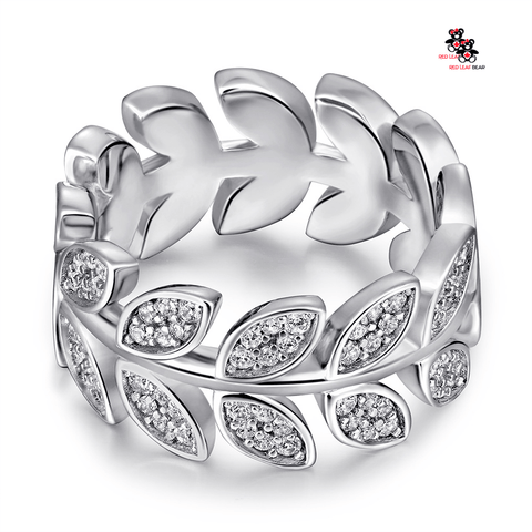 Red Leaf Bear - FREE Shipping Over $75 - Something for Everyone Sterling Silver Leaf Ring.