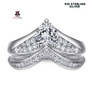 Red Leaf Bear - FREE Shipping Over $75 - Something for Everyone Sterling Silver Wedding Ring Set.