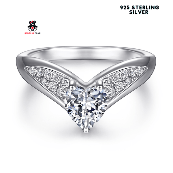 Red Leaf Bear - FREE Shipping Over $75 - Something for Everyone Sterling Silver Wedding Ring Set.