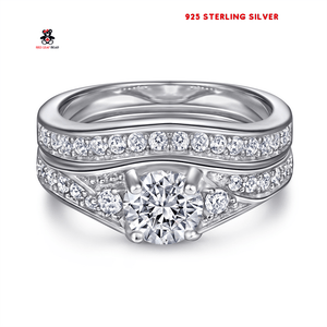Red Leaf Bear - FREE Shipping Over $75 - Something for Everyone Sterling Silver Wedding Ring Set