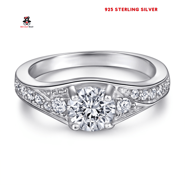 Red Leaf Bear - FREE Shipping Over $75 - Something for Everyone Sterling Silver Wedding Ring Set