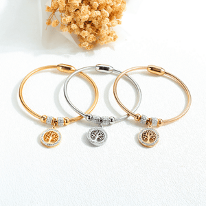 Red Leaf Bear - FREE Shipping Over $99 - Something for Everyone Bracelet Gold Plated Stainless Family Tree Bracelet
