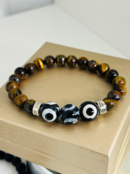 Red Leaf Bear - FREE Shipping Over $99 - Something for Everyone Bracelet Natural Beads Handmade Mens Stretchable Bracelet.
