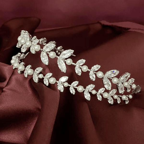 Red Leaf Bear - FREE Shipping Over $99 - Something for Everyone Bridal Hair band Pearl Rhinestone Stunning hair band.