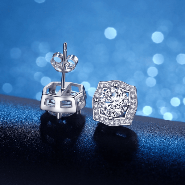 Red Leaf Bear - FREE Shipping Over $99 - Something for Everyone Earrings Sterling Silver Cubic Zirconia Studs.