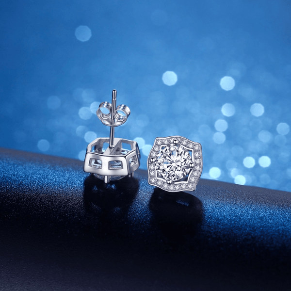 Red Leaf Bear - FREE Shipping Over $99 - Something for Everyone Earrings Sterling Silver Cubic Zirconia Studs.