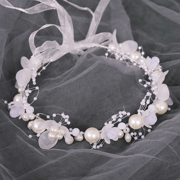 Red Leaf Bear - FREE Shipping Over $99 - Something for Everyone Elegant Girls Bridal Headband Imitated Pearl Hair Headdress Flower Wreath Bride Garland Head Hoop Wedding Headbands Hair Jewelry
