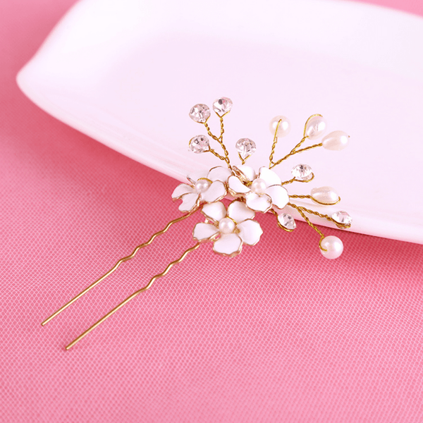Red Leaf Bear - FREE Shipping Over $99 - Something for Everyone Gold Plated Metal Bridal Hair Pin.