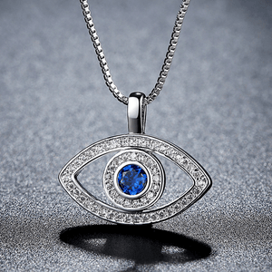 Red Leaf Bear - FREE Shipping Over $99 - Something for Everyone Necklace SILVER Silver Plated Silver and RoseGold Evil Eye Necklace.
