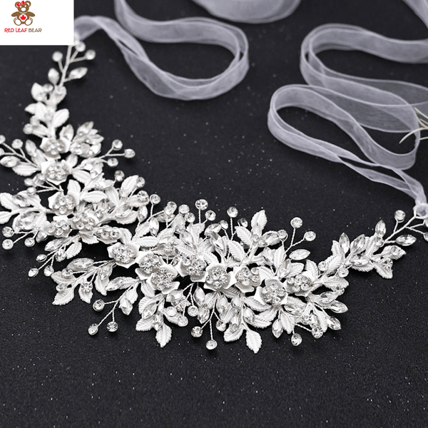Red Leaf Bear - FREE Shipping Over $99 - Something for Everyone Wedding headpiece CRYSTAL DREAM Bridal side hair piece Diamond hair accessory Crystal hair vine Big rhinestone brooch Statement hair jewellery