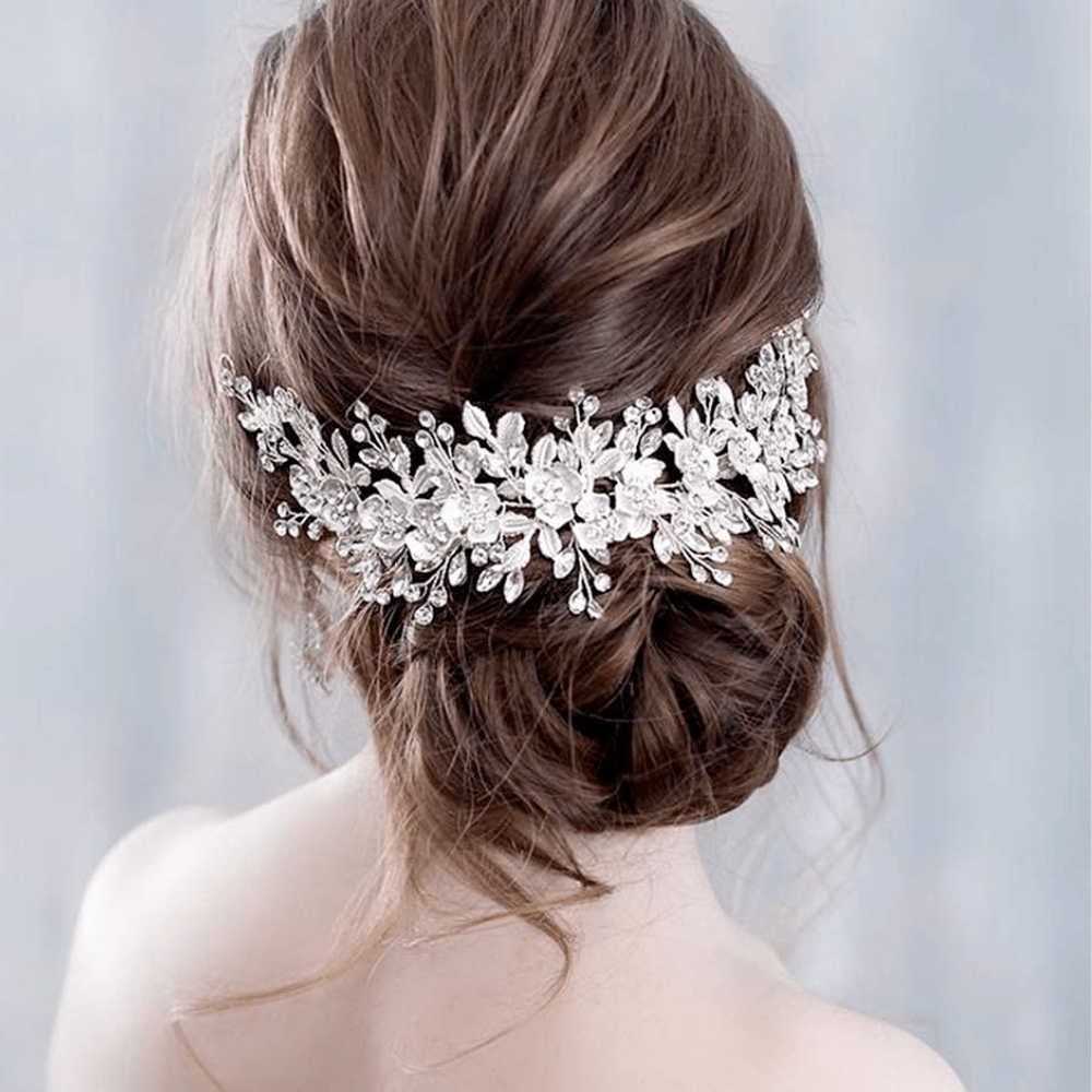 Red Leaf Bear - FREE Shipping Over $99 - Something for Everyone Wedding headpiece CRYSTAL DREAM Bridal side hair piece Diamond hair accessory Crystal hair vine Big rhinestone brooch Statement hair jewellery