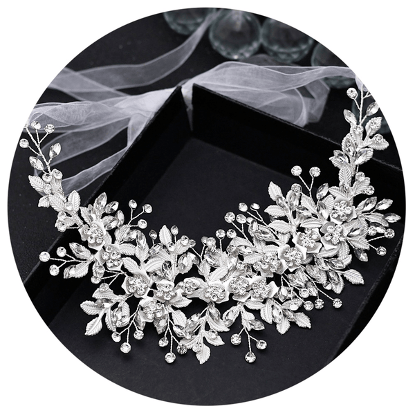 Red Leaf Bear - FREE Shipping Over $99 - Something for Everyone Wedding headpiece CRYSTAL DREAM Bridal side hair piece Diamond hair accessory Crystal hair vine Big rhinestone brooch Statement hair jewellery