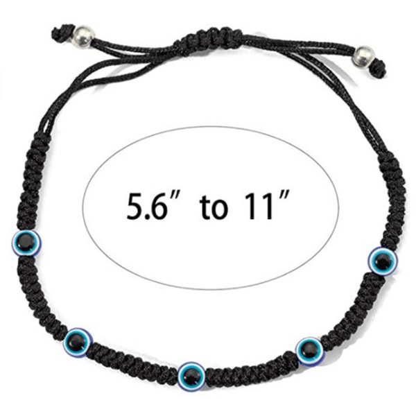 Red Leaf Bear - FREE Shipping - Something for Everyone Anklet Lucky 5 Evil Eye Evil Eye Protection Adjustable Woven Handmade Bracelet