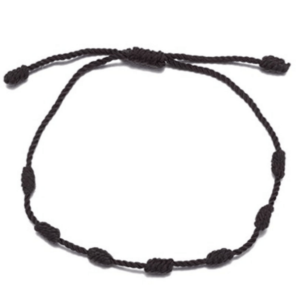 Red Leaf Bear - FREE Shipping - Something for Everyone Anklet Seven Knot Evil Eye Protection Adjustable Woven Handmade Bracelet